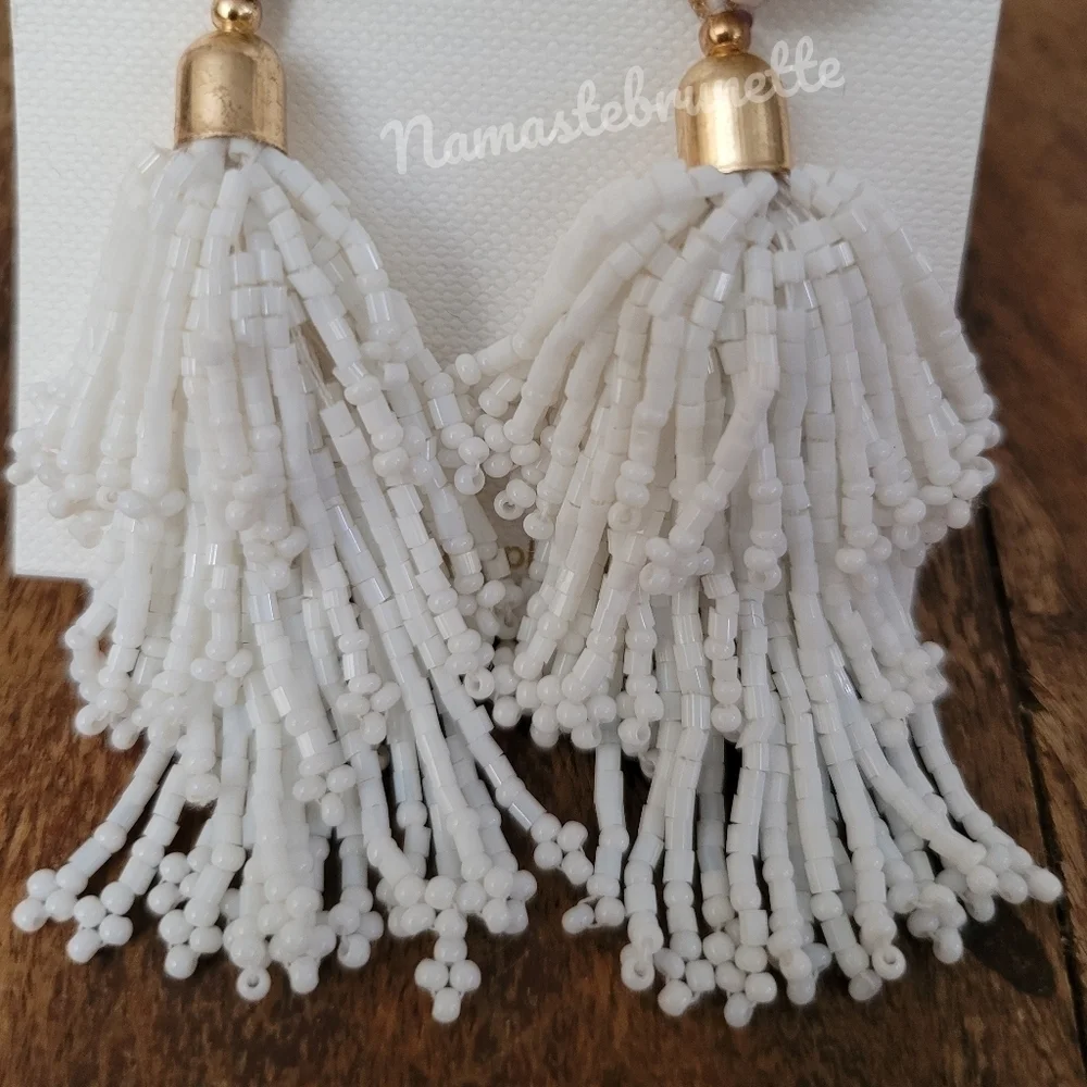 $55 Rachel Zoe Panacea Beaded Tassel Earrings